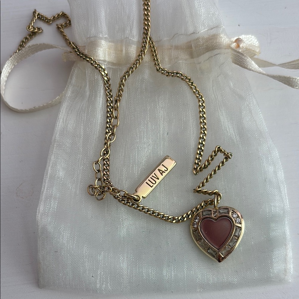Luv Aj Gold Heart Pendant Necklace